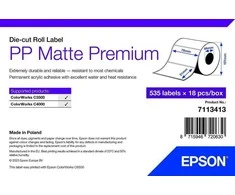 Epson PP MATTE ETIKETĖS PREM DIE-CUT/ROLL 76X51MM 535 ETIKETĖS
