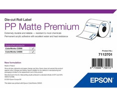 Epson PP MATTE LABEL PREMIUM DIE-CUT/ROLL 105MM X 152MM 185 LABELS