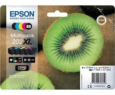 Epson Kiwi 202XL Originalus Juoda, Žydras, Rausvai raudona, Foto juoda, Geltona 1 vnt