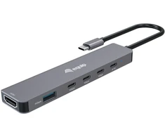 Stacja/replikator Equip Equip 133500 doko stotelė Przewodowa USB 3.2 Gen 1 (3.1 Gen 1) Type-C Pilka