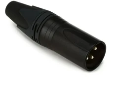 Equip 147930 kištukas 3 kontaktų XLR juodas