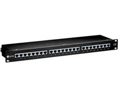 Komutacinė panelė Equip CAT6 24 prievadų juoda 19" (1HE)