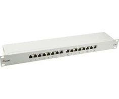 Equip Equip Komutacinė panelė 16x RJ45 Cat5e 19" FTP 1HE šviesiai pilka