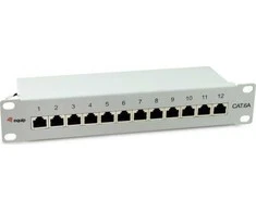 Equip Patchpanel 12x RJ45 Cat6A 10 FTP 1HE Premium šviesiai pilkas
