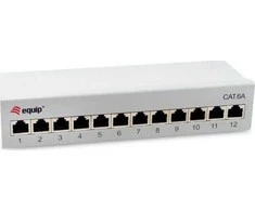 Equip Equip Patchpanel 12x RJ45 Cat6A FTP 1HE Premium hellgrau
