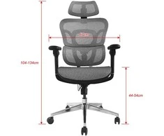 Equip Ergonomiška biuro kėdė su galvūgaliu ir porankiais, gr lite, mažmeninė prekyba