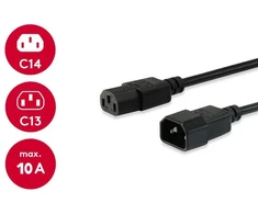 Equip Equip Kaltgeräteverl.-Kabelis IEC C14->IEC C13 St/Bu 1.80m Polybeutel