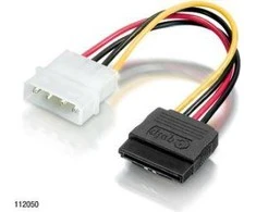 Equip Įrengti 112050 maitinimo kabelio vidinę Molex jungtį / SATA jungtį
