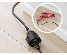 Equip Maitinimo kabelio jungtis Schuko -> CEE7/3 3,00 m juoda