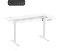 Ergo Office ER-400 Baltas rašomasis stalas 112 cm x 50 cm