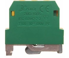 Ergom R33RA-01020100423 Złączka szynowa ochronna 10mm2 geltona ir-žalia ZUO 10/35 R33RA-01020100423