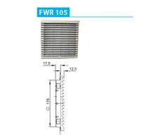 Ventiliatorius Ergom FWR 105 ventiliatoriaus filtras (R37RC- 01010100301)
