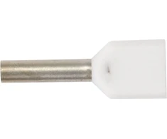Ergom E08KH-02020100301 Izoliuotas antgalis HI 2X0.75/8 baltas E08KH-02020100301 /500 vnt./