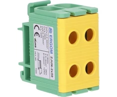 Ergom Bėginė jungtis 1 takelio ZJUN-2x50 PE geltonai žalia R34RR-07020002003 /6 vnt./