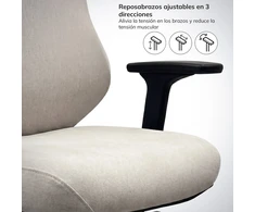 Ergonominė biuro kėdė Jan Nowak šviesiai smėlio spalvos biuro kėdė AXIS (5907367514001)