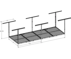 Ergosolid SG38B - Metalinė lubinė garažo lentyna. Maksimali apkrova 250 kg!