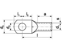 Erko vamzdinis gnybtas KCS skarduotas M12 185mm2 - KCS_12-185 / 1
