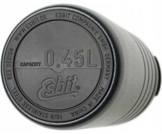 Esbit MAJORIS termopuodelis su FLIP TOP uždarimu 450ml, juodas