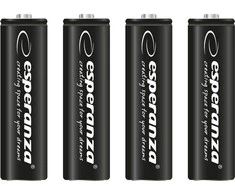 Esperanza Juoda baterija AA / R6 2600mAh 4 vnt.