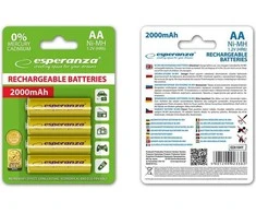 Esperanza Geltona AA / R6 2000mAh Baterija 4 vnt.