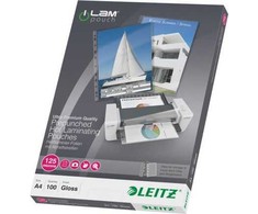 Esselte LEITZ 100 A4 LAM POUCH PUNCHED 125MICRON (33878)