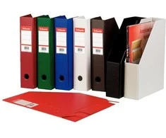 Stovas dokumentams Esselte, 7cm, juodas, PVC, sulankstomas