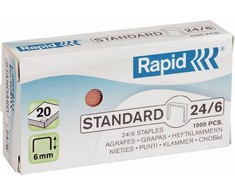 Rapid Kabės 26/6, 10x1000 vnt. 10 pak., kaina 1 vnt