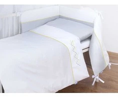 „Estilex“ lovelės patalynė su buferiu 100x135 Bianco Zigzag