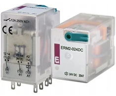 ETI dviejų kontaktų relė Polam 002473000 24V DC ERM2-024DC