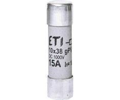 Eti-Polam cilindrinis velenas PV 10x38mm 15A GPV 1000V DC CH10 002625112