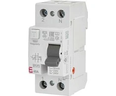 Srovės nuotėkio rėlė ETI EFI-P2 A 10kA, 2P, 40 A, 240 V,30mA