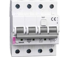 Eti-Polam Liekamosios srovės pertraukiklis 4P 25A B 0.03A tipo AC KZS-4M 002174006