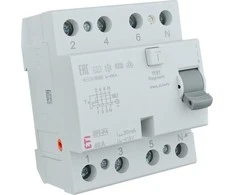 Srovės nuotėkio rėlė ETI EFI-P4 A, 4P, 40 A, 415 V, 30 mA