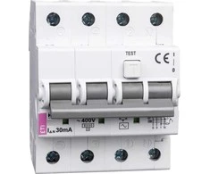 Eti-Polam Liekamosios srovės pertraukiklis 4P 20A B 0,03A tipo AC KZS-4M 002174005