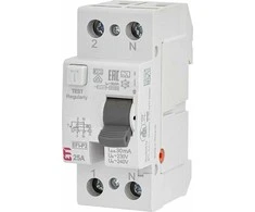 Srovės nuotėkio rėlė ETI EFI-P2 A 10kA, 2P, 25 A,240 V,30 mA