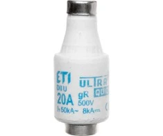 Eti-Polam saugiklis įdėklas 20A DII gR 500V DIUQ20A E27 (004322006)
