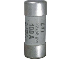 Eti-Polam Cilindrinis saugiklio įdėklas 22x58mm 125A gG 400V CH22P su perforatoriumi (006711028)