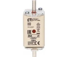 Eti-Polam saugiklių įdėklas KOMBI NH00 gG 20A/500V 004182206 /3vnt/