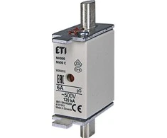 Eti-Polam KOMBI NH00C 6A gG / gL 500V WT-00C saugiklis įdėklas (004181203)
