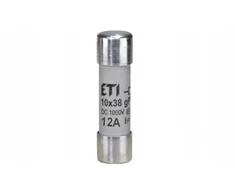 Eti-Polam Saugiklio įdėklas cilindrinis PV 10x38mm 12A gPV 1000V DC CH10 002625077