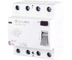 Eti Polam 002062529 Liekamosios srovės grandinės pertraukiklis 4P 40A 0.03A Tipas F EFI-4 F 40/0.03 002062529