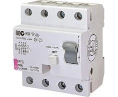 Eti Polam 002062145 Diferencialinis grandinės pertraukiklis 4P 80A 0,03A tipas AC EFI-4 02062145
