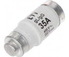 LYDŽIŲJŲ SAUGIKLIŲ ĮDĖKLAS ETI-D02/35A 35 A 400 V gL/gG E18 ETI