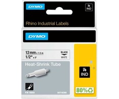 Etikečių spausdintuvas Dymo rurka termokurczliwa balta 12mm x 1,5m (18055)