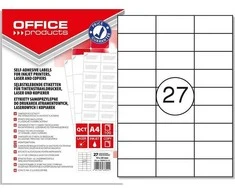 Etiketės Office Products A4 70x30mm baltos (100 vnt.)