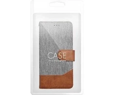 Dėklas Oem JEANS Book skirtas Xiaomi Redmi Note 14 4G (GLOBAL - 163,25mm x 76,55mm x 8,16mm) pilkos spalvos