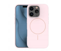 TFO Plonas silikoninis Mag dėklas, skirtas iPhone 15 Pro Max 6,7", šviesiai rožinis