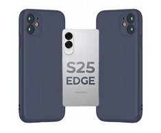 Telforceone Etteri Silikoninis dėklas, skirtas SAMSUNG GALAXY S25 EDGE, tamsiai mėlynas