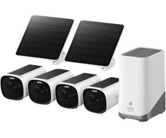 „eufyCam E40“ 4 kamerų rinkinys („HomeBase S380“ ir saulės baterija)