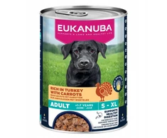 Eukanuba konservuotas pašaras šunims su kalakutiena ir morkomis, 400g